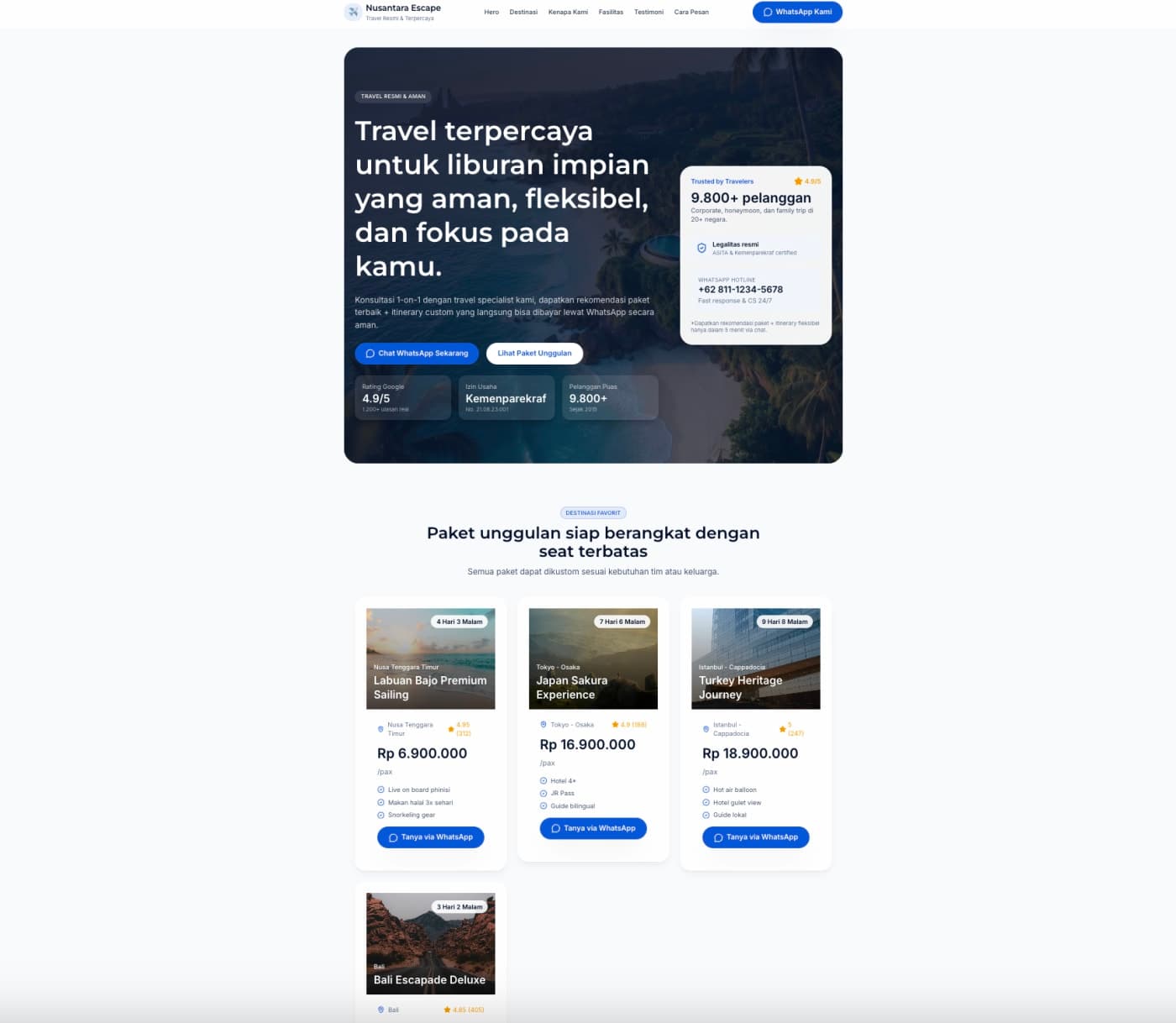 Tangkapan layar Nusantara Escape